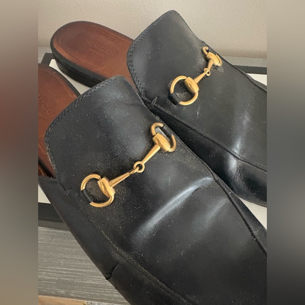 Gucci Women Princetown Leather Mules 42 - Picture 2 of 11